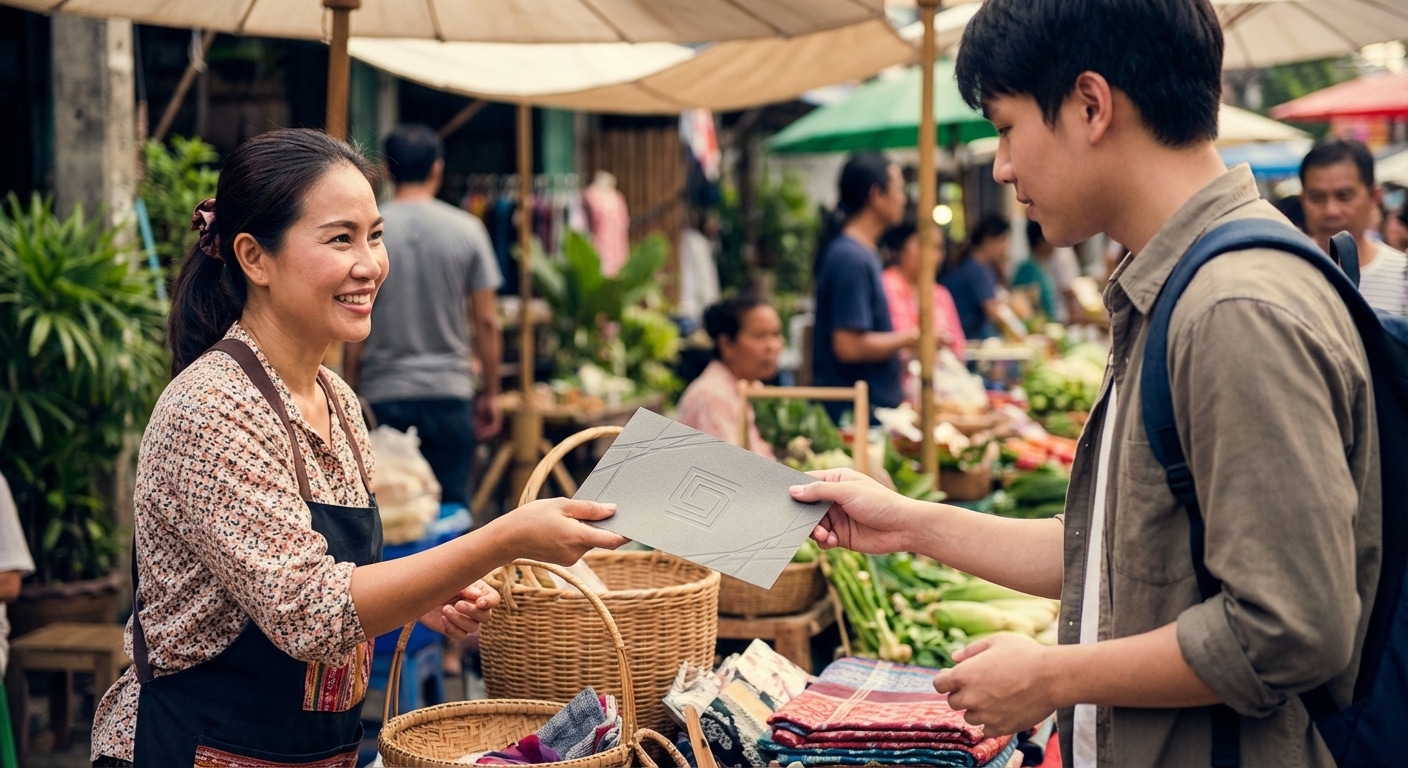 พิมพ์แจกแล้วเงียบ? 5 เทคนิคเปลี่ยน 'ใบปลิว' ธรรมดาให้เป็น 'ยอด Follow' บน TikTok/Line OA ปี 2026 - offline-to-online-marketing-flyer-qr-strategy-2026