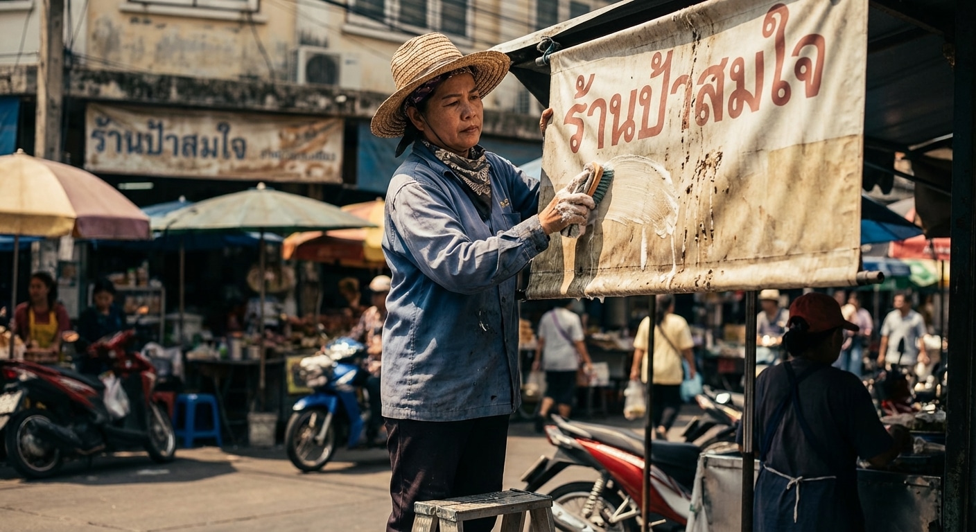 แดดเลียจนซีด? 5 วิธีดูแล “ป้ายหน้าร้าน” ให้สีสด ทนฝน ไม่ต้องเปลี่ยนบ่อย - outdoor-signage-maintenance-tips