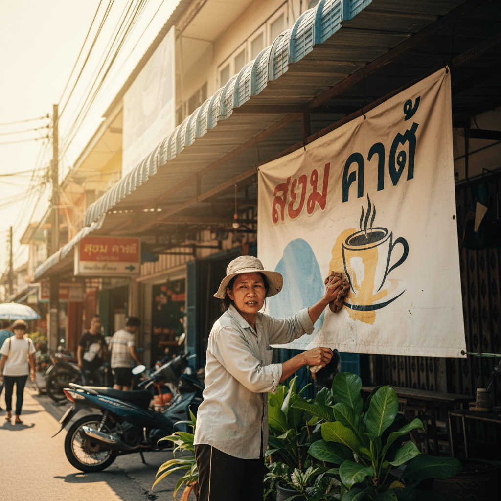 ป้ายซีดเร็วเพราะดูแลผิด! 5 วิธีถนอม 'งานพิมพ์ Outdoor' ให้สีสด สู้นรกแตกเมืองไทย - outdoor-signage-sticker-maintenance-tips-thailand