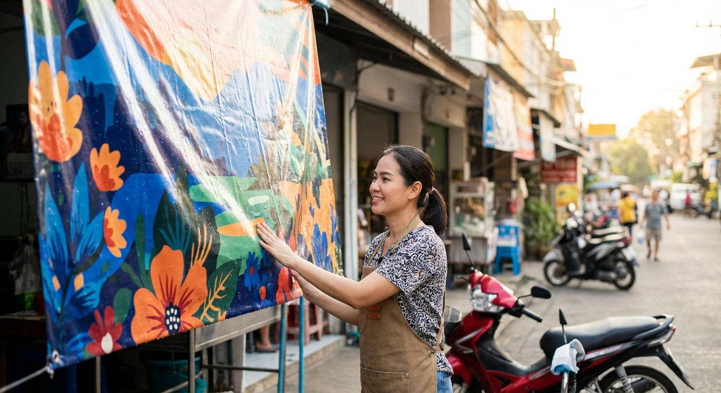 ป้ายซีดไว! 5 วิธีดูแล 'ป้ายไวนิล' ให้สีสดทนแดดสู้ฝนปี 2026 - outdoor-vinyl-signage-maintenance-tips-2026