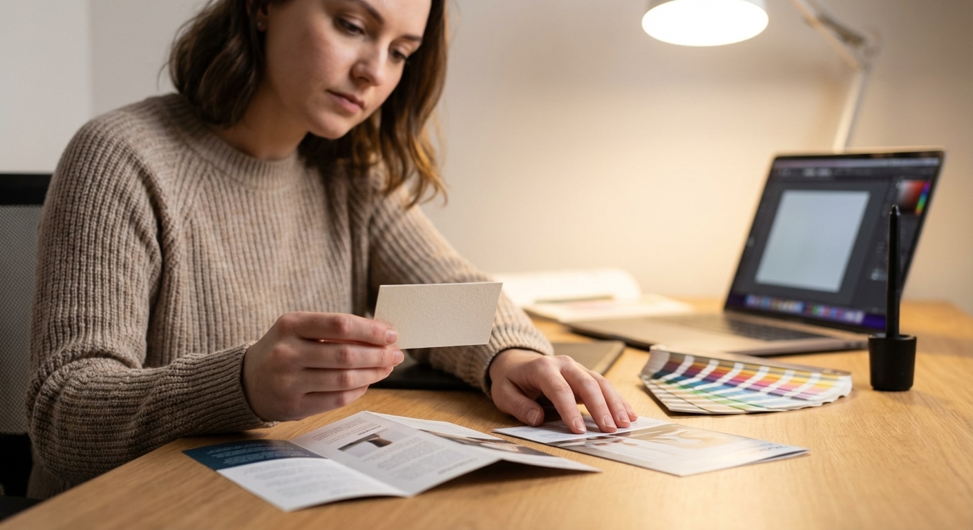 กระดาษบางไป งานดูถูกทันที! เจาะลึกค่า 'GSM' เลือกความหนายังไงให้เหมาะกับนามบัตร โบรชัวร์ และเมนู - paper-gsm-thickness-guide-printing