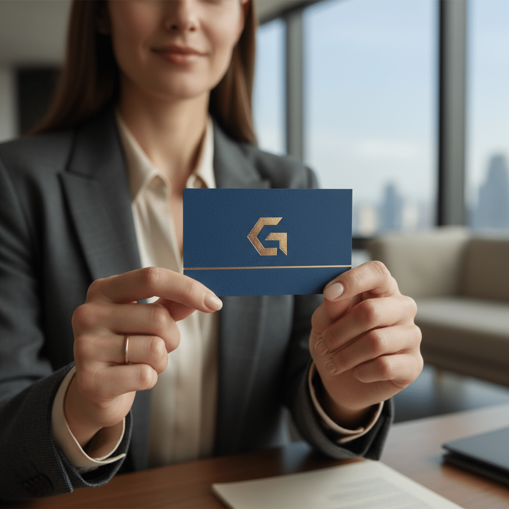 พิมพ์นามบัตรให้คนจำได้! 5 เทคนิคเพิ่มมูลค่าด้วย 'Spot UV + ฟอยล์ทอง' - premium-business-card-spot-uv-gold-foil-technique