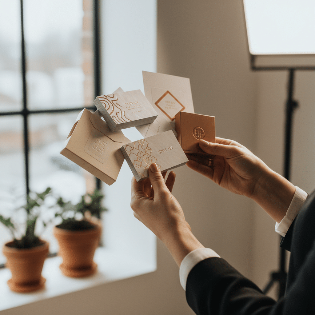 Spot UV คืออะไร? 5 เทคนิคพิมพ์พิเศษอัปเกรดแบรนด์ - print-finishing-techniques-sme-branding