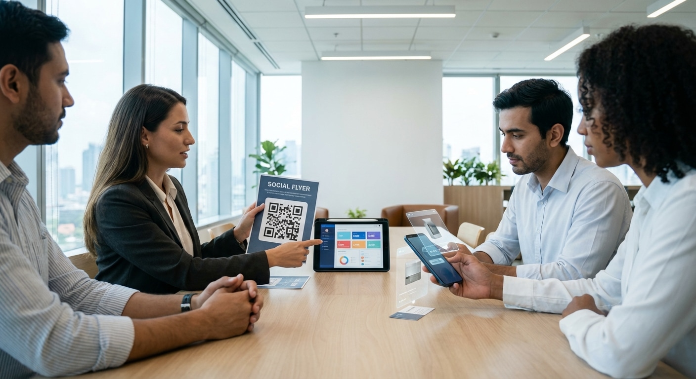 ใบปลิวแจกทิ้ง = พลาด! เทคนิค 'Print to Digital' ปี 2026 เปลี่ยนกระดาษ 1 แผ่นเป็นยอด Follow หลักหมื่น - print-to-digital-marketing-strategy-flyer-2026