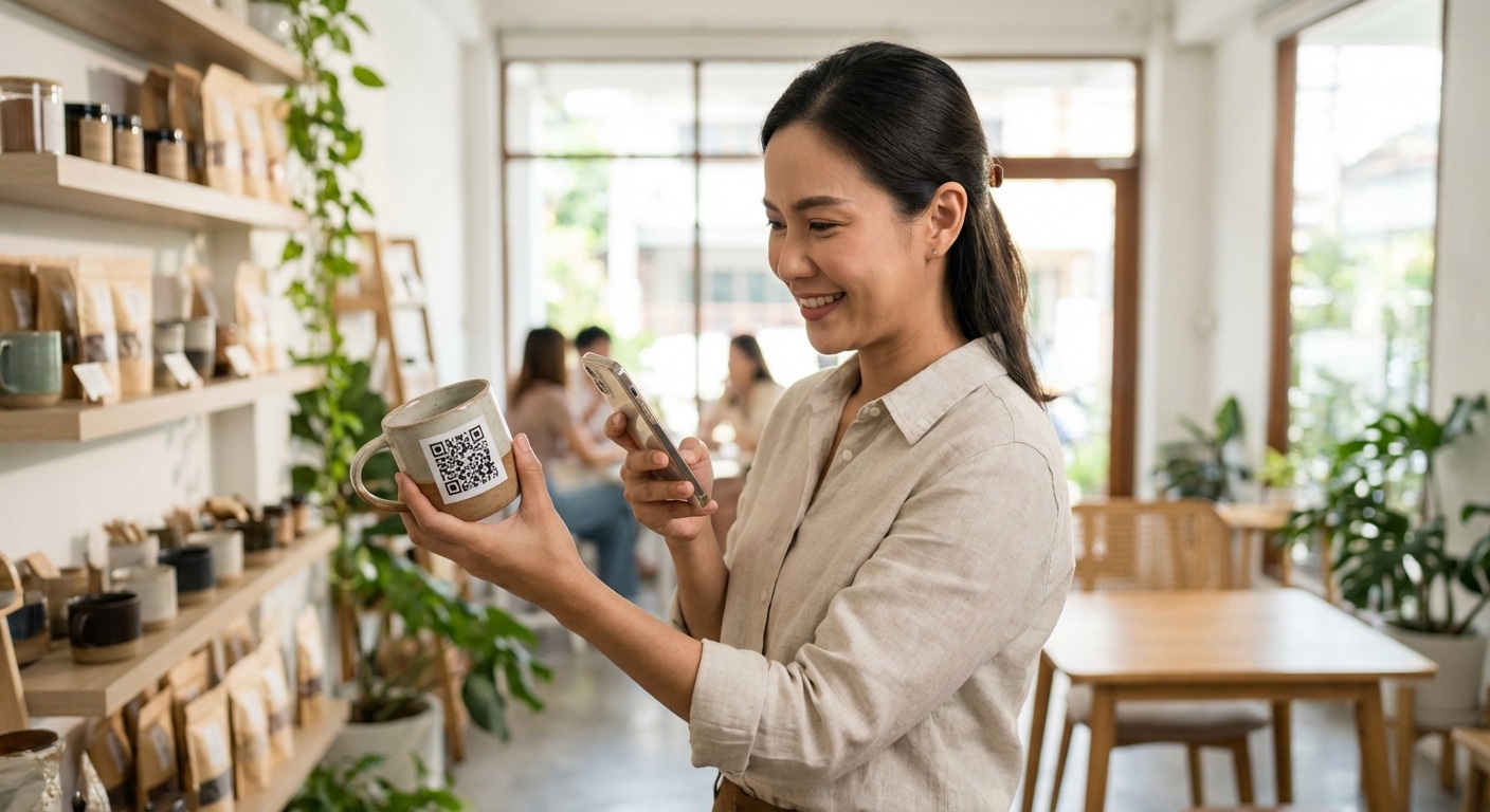 ยอดขายโตด้วย 'QR Code' บนฉลากสินค้า! เทคนิคเก็บ Data ลูกค้าปี 2026 ที่ SME ต้องทำ - qr-code-label-sticker-marketing-strategy-2026