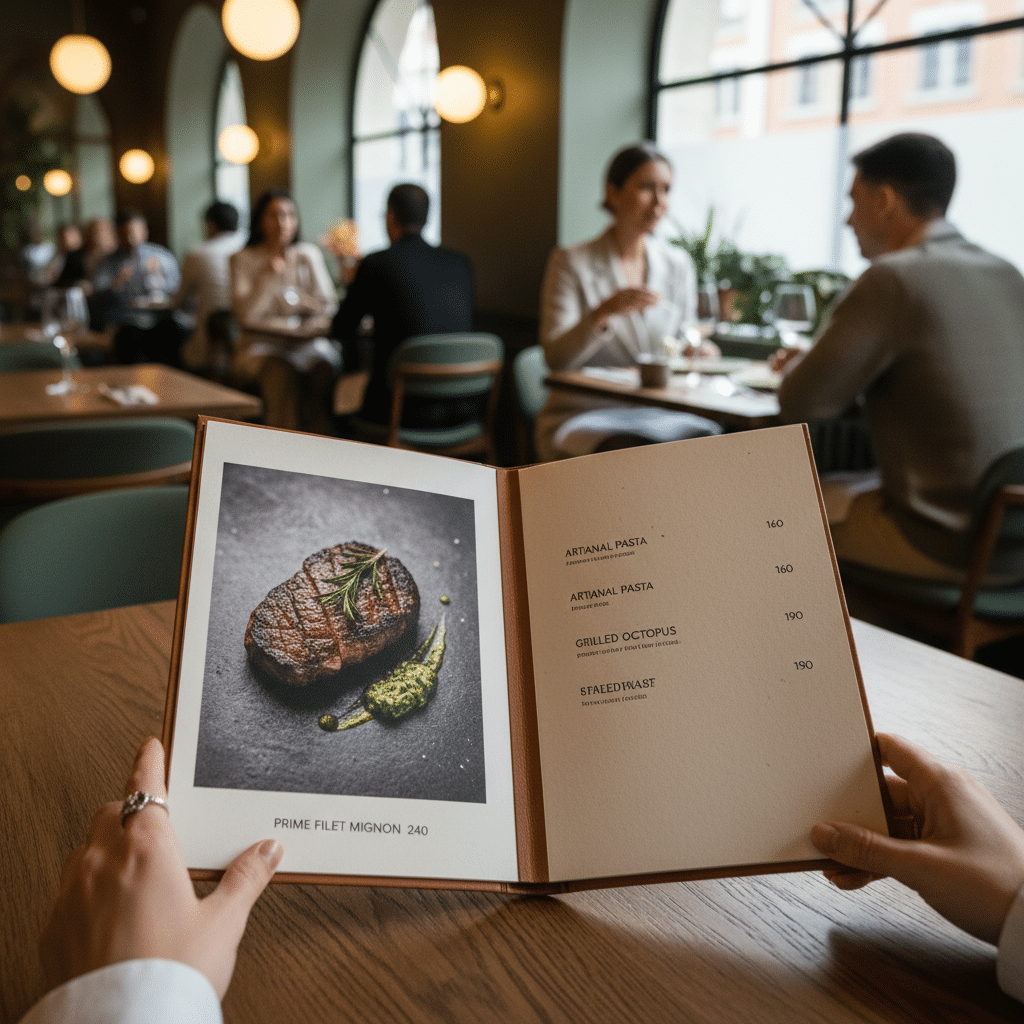 เมนูสวยขายดี! 5 จิตวิทยาออกแบบเมนู 2026 กระตุ้นสั่งแพงไม่รู้ตัว - restaurant-menu-design-psychology-2026