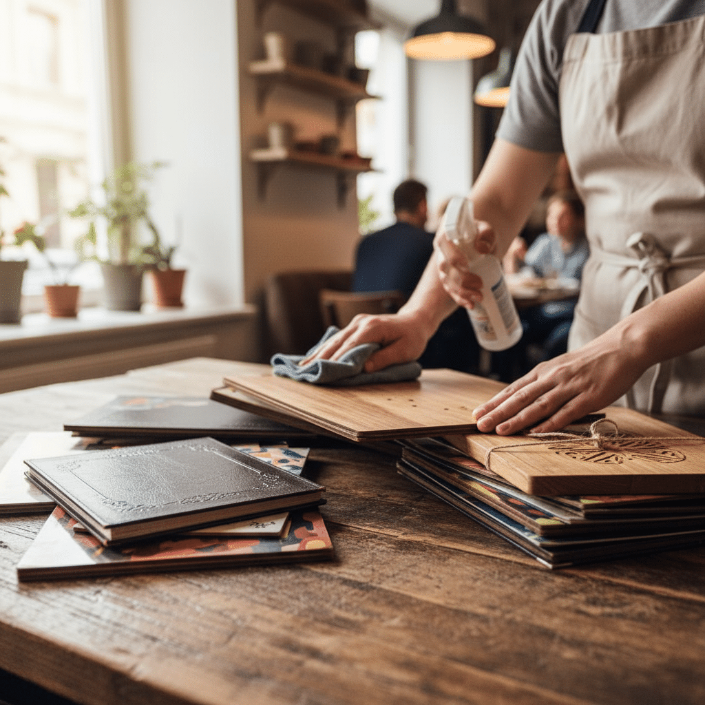 ยืดอายุเมนูอาหาร 5 วิธีดูแลให้สวยเหมือนใหม่ - restaurant-menu-maintenance-tips