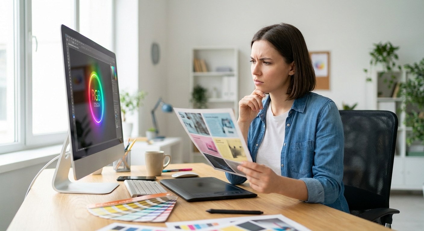 ทำไมสีไม่ตรงปก? ไขข้อข้องใจ RGB vs CMYK พร้อมวิธีตั้งค่าไฟล์ส่งโรงพิมพ์ให้เป๊ะ - rgb-vs-cmyk-color-mode-printing-guide