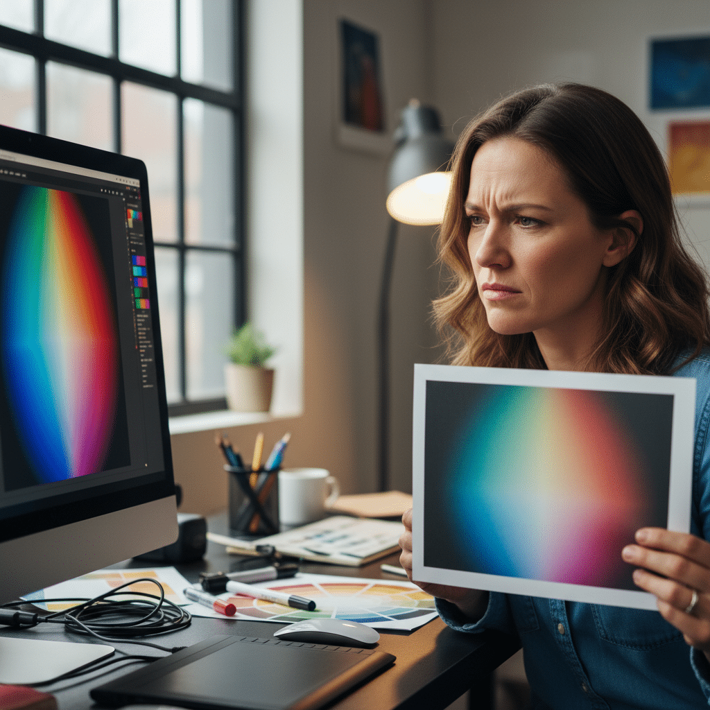 สีหน้าจอไม่ตรงปก! ไขปริศนา 'RGB vs CMYK' ทำไมออกแบบสีสด พิมพ์ออกมาตุ่น? - rgb-vs-cmyk-color-mode-printing-guide