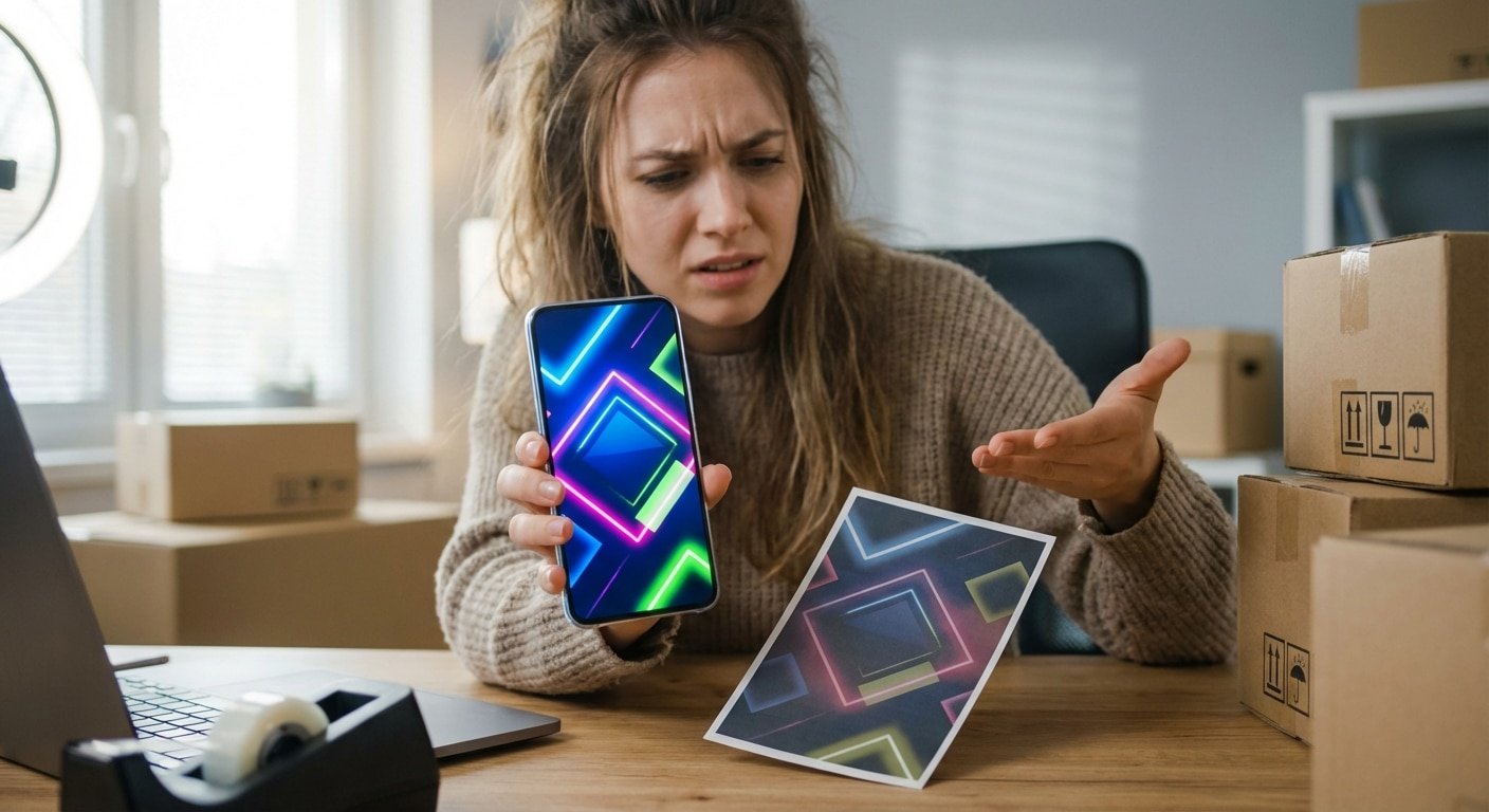 ออกแบบในมือถือสีสด พิมพ์จริงทำไมหมอง? ไขปริศนา 'RGB vs CMYK' ฉบับปี 2026 - rgb-vs-cmyk-printing-color-difference-guide-2026