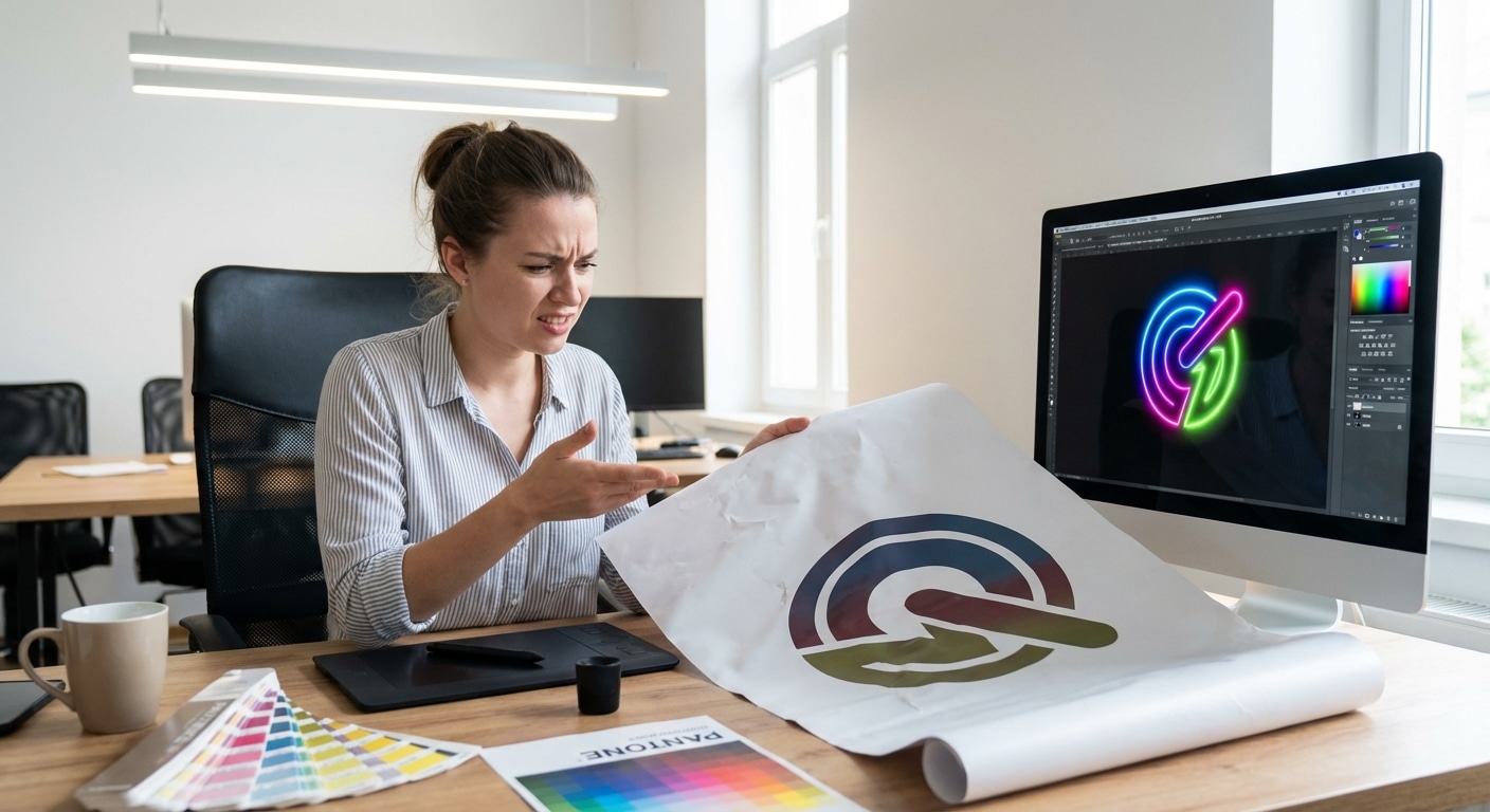 หน้าจอสีสด พิมพ์จริงทำไมมืด? ไขปริศนา 'RGB vs CMYK' ที่กราฟิกมือใหม่ต้องรู้ - rgb-vs-cmyk-printing-color-difference