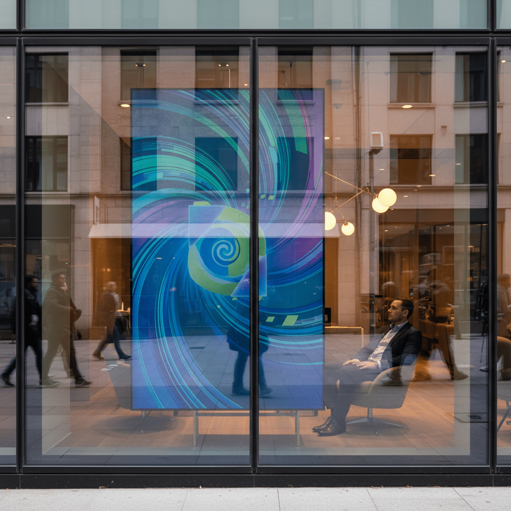 ติดกระจกทึบลูกค้าไม่กล้าเข้า? แก้ด้วย 'สติ๊กเกอร์ซีทรู' (One Way Vision) คนในมองเห็น คนนอกเห็นโฆษณา - see-through-sticker-one-way-vision-benefits