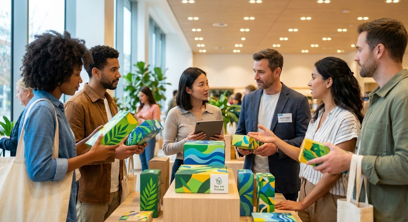 เจาะลึก 'Soy Ink' เทรนด์งานพิมพ์รักษ์โลกปี 2026 สีสด ปลอดภัย อัปเกรดภาพลักษณ์แบรนด์ - soy-ink-sustainable-printing-benefits-2026