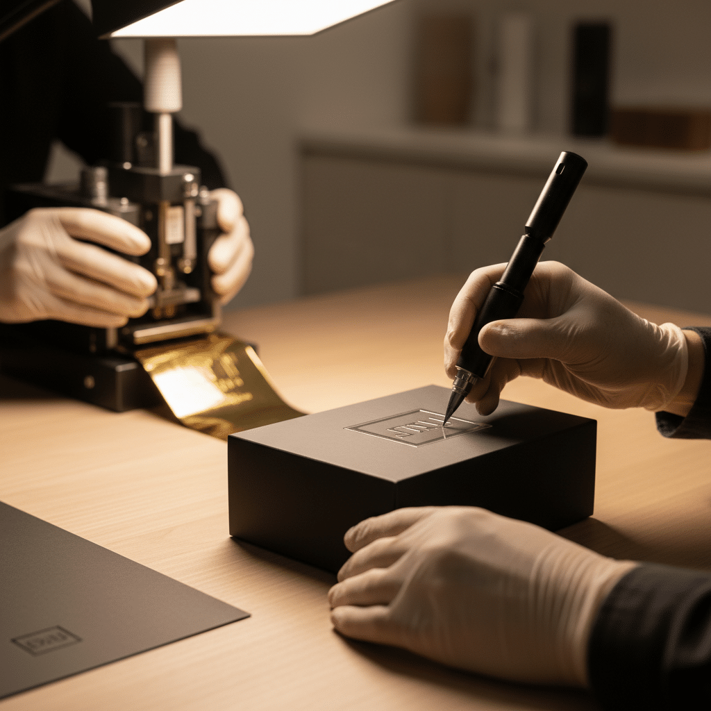 เพิ่มมูลค่าสินค้า 2 เท่า! ด้วยเทคนิค 'Spot UV & ปั๊มฟอยล์' เปลี่ยนกล่องธรรมดาให้ดูแบรนด์เนม - spot-uv-gold-foil-packaging-design-technique