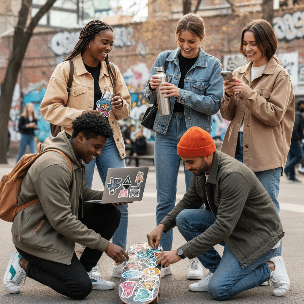 ใบปลิวคนเมิน? ลอง 'Sticker Marketing' เปลี่ยนลูกค้าเป็นสื่อโฆษณาฟรี - sticker-marketing-brand-awareness-strategy