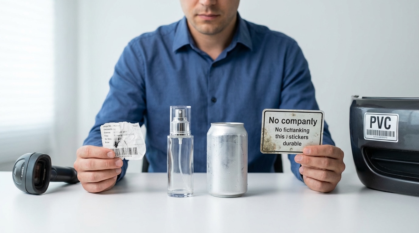 กระดาษ vs PP vs PVC เจาะลึกเนื้อสติ๊กเกอร์ 3 แบบยอดฮิต เลือกผิดงานพัง! - sticker-material-comparison-paper-pp-pvc