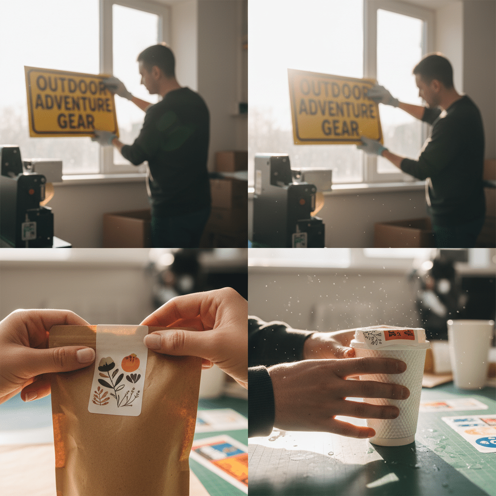 กระดาษ vs PP vs PVC? เทียบ 3 เนื้อสติ๊กเกอร์ยอดฮิต เลือกผิดฉลากยุ่ย ขาดทุนยับ! - sticker-material-guide-paper-pp-pvc-difference