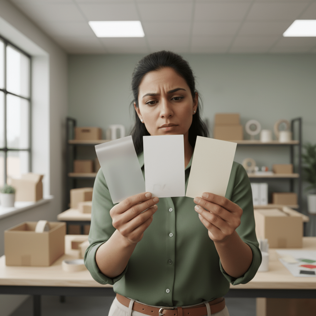 สติ๊กเกอร์ PP vs PVC vs กระดาษ: เลือกให้เหมาะกับสินค้า - sticker-material-guide-pp-pvc-paper