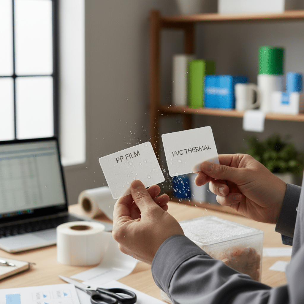 สติ๊กเกอร์ PP vs PVC: เลือกแบบไหนให้เหมาะกับสินค้า? - sticker-material-pp-vs-pvc-guide