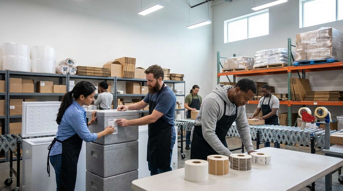 เลือก 'สติ๊กเกอร์' ให้รอด! สินค้าแช่แข็ง vs โดนความร้อน ต้องใช้เนื้ออะไร? คู่มือ SME 2026 - sticker-material-selection-frozen-heat-resistant-2026