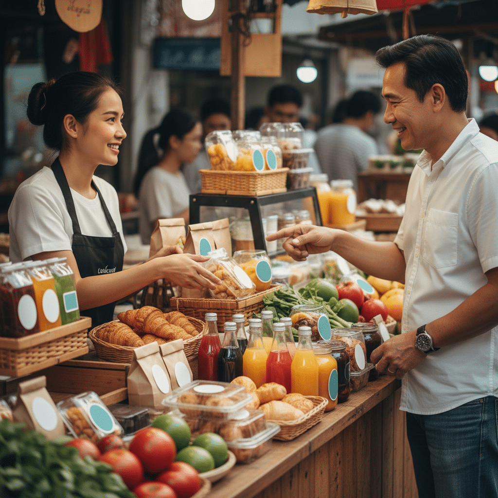 ขายของกินต้องรู้! เลือก 'เนื้อสติ๊กเกอร์' ผิด ชีวิตเปลี่ยน! เทียบ Paper / PP / PVC แบบไหนแช่เย็นแล้วไม่หลุด? - sticker-material-selection-paper-pp-pvc-guide