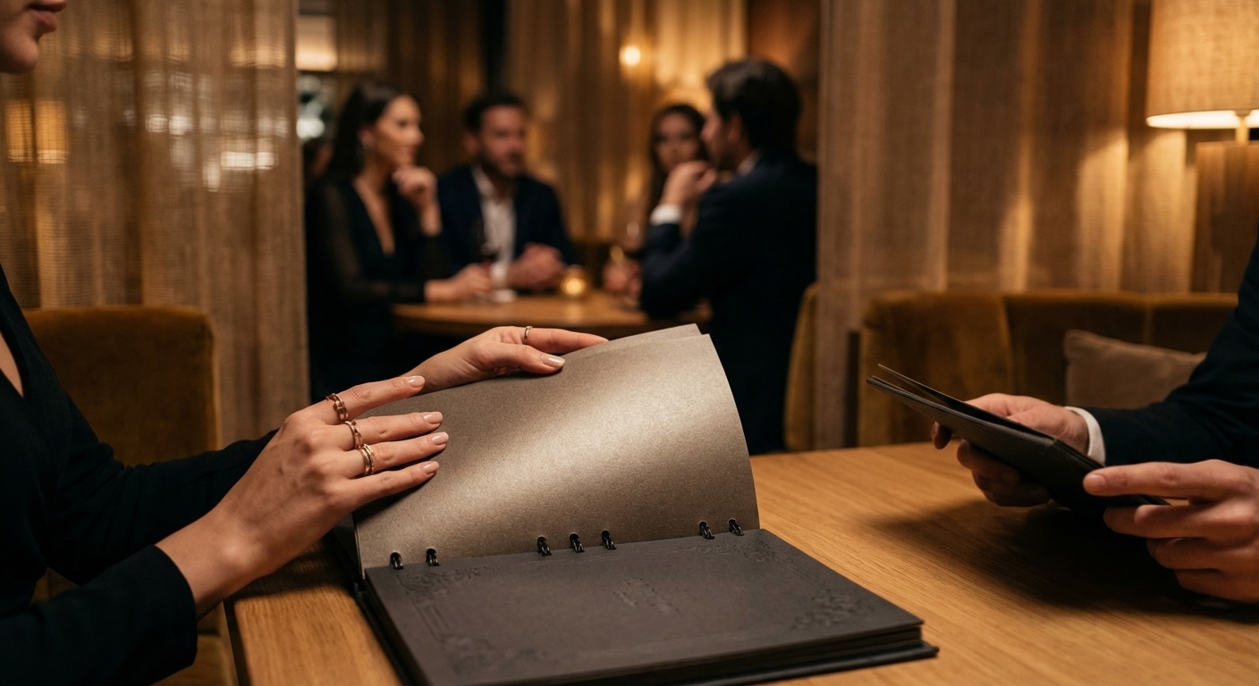 เมนูเล่มชนะขาด? จิตวิทยา 'Tangible Menu' ปี 2026 จับต้องได้ อร่อยกว่าจอ - tangible-menu-design-psychology-restaurant-trend-2026