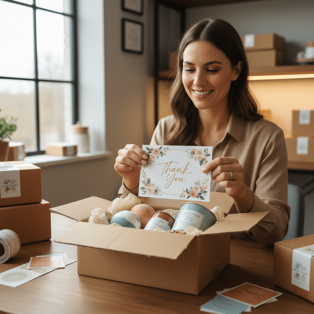เพิ่มยอดขายด้วย 'บัตรขอบคุณ' ในกล่องพัสดุ ทำยังไง? - thank-you-card-unboxing-experience-sme