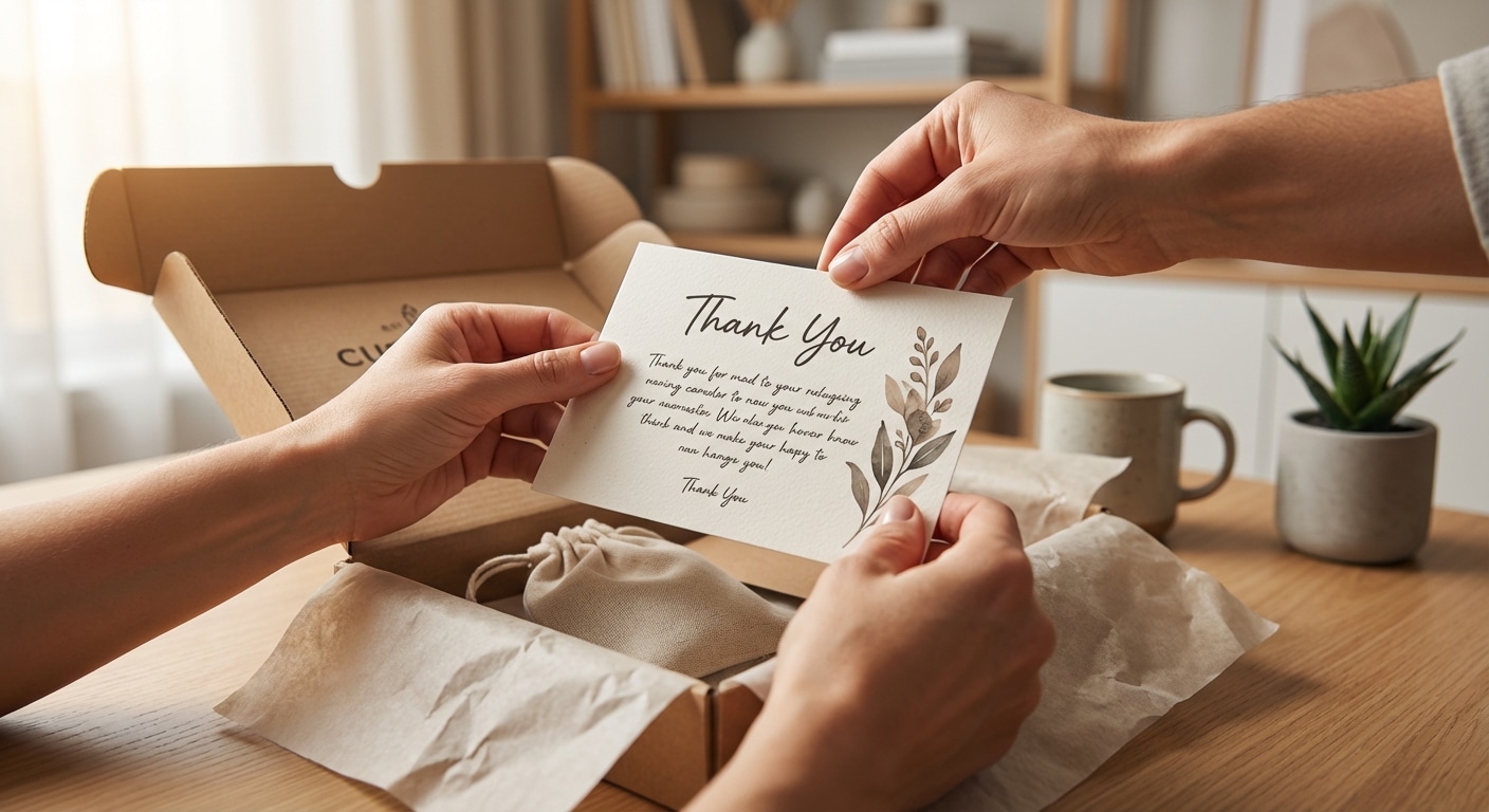 ยิงแอดแพงต้องสู้ด้วย 'Unboxing Experience' 2026! แค่เพิ่ม Thank You Card ยอดรีวิวก็พุ่ง - unboxing-experience-marketing-strategy-2026