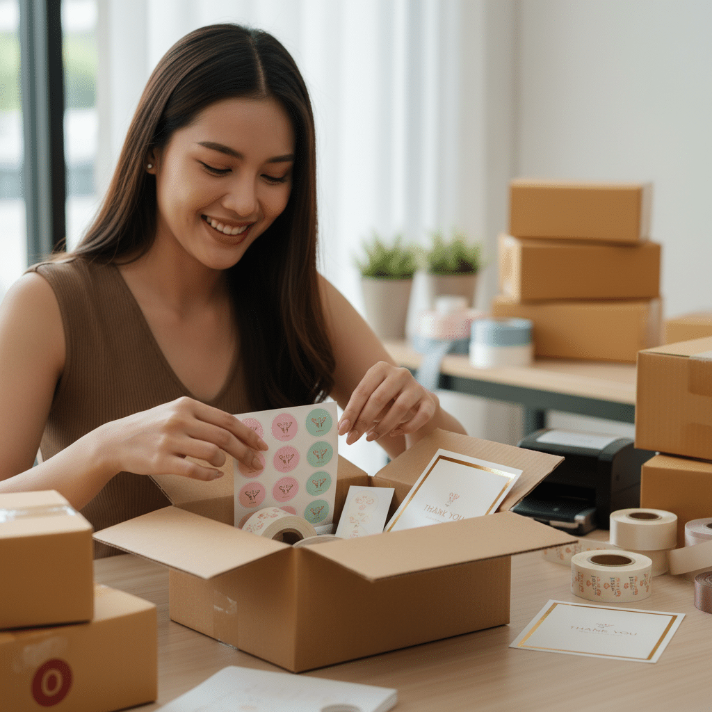 แกะกล่องสร้างแบรนด์: 5 ไอเดียใช้สติ๊กเกอร์มัดใจลูกค้า - unboxing-experience-sticker-branding-ideas