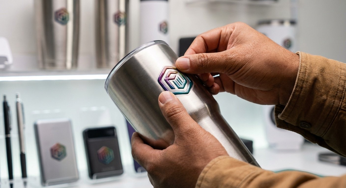 ไม่ต้องสกรีนก็หรูได้! เจาะลึก 'UV DTF' นวัตกรรมติดโลโก้ลงแก้ว-ของชำร่วยปี 2026 ทนขีดข่วน ไม่ง้อขั้นต่ำ - uv-dtf-printing-innovation-premium-gift-2026