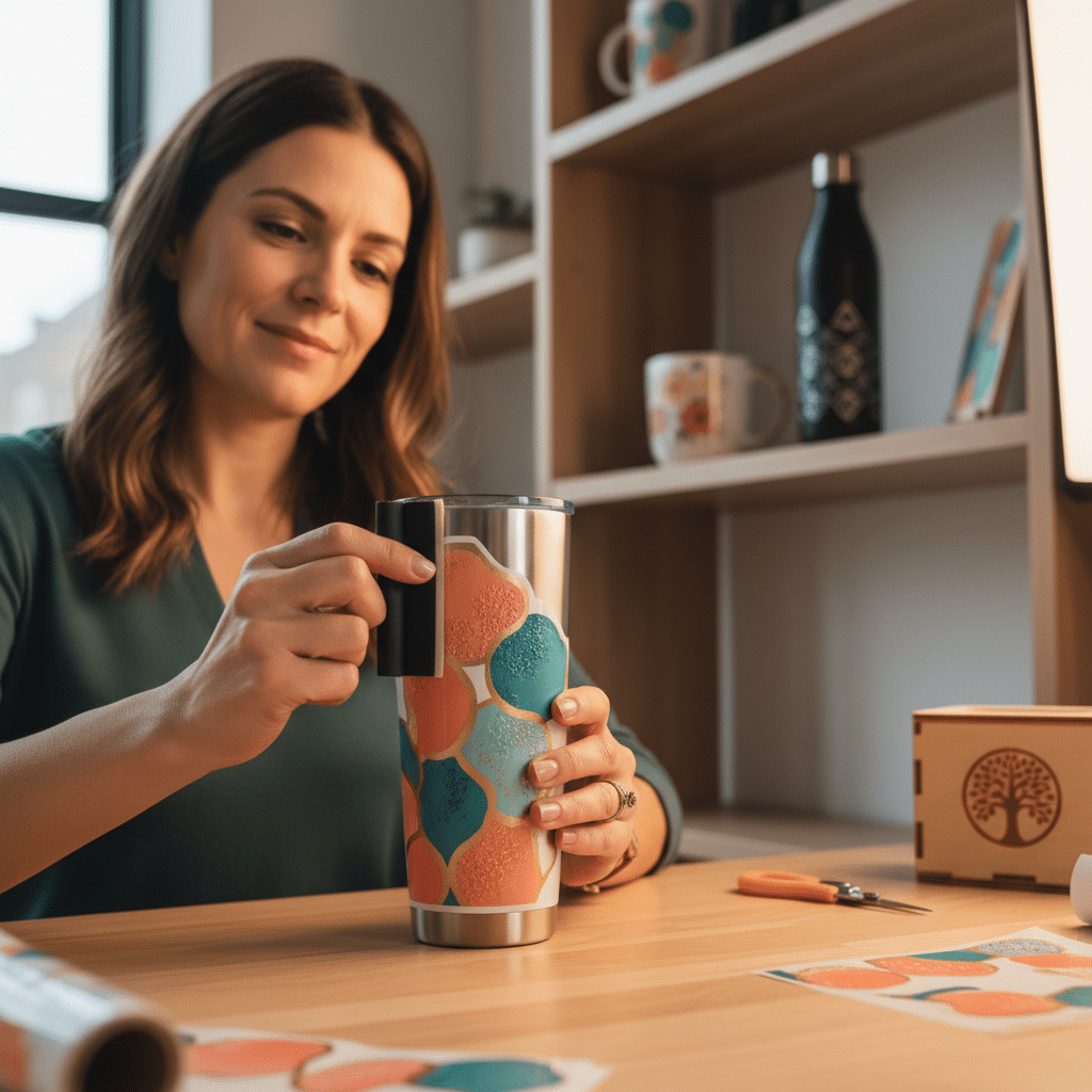 สกรีนแก้วใบเดียวจบ! รู้จัก 'UV DTF' สติ๊กเกอร์ลอกลาย ติดได้ทุกพื้นผิว - uv-dtf-sticker-technology-no-moq-screen-printing