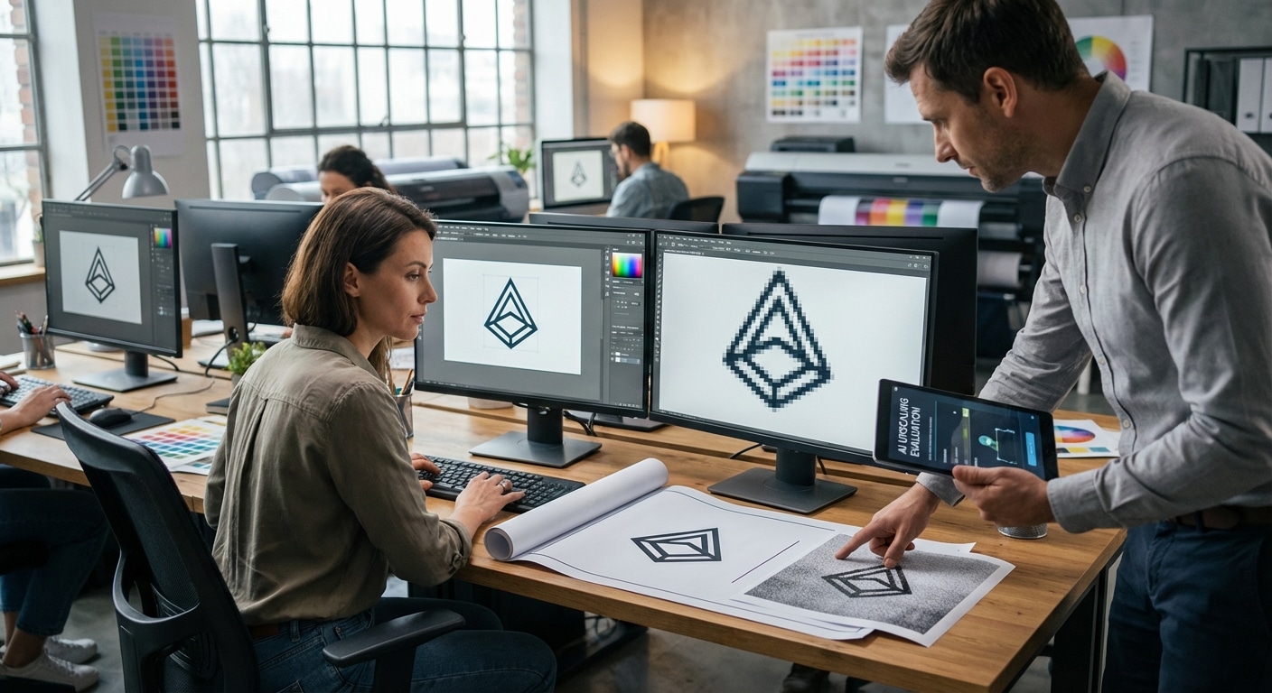 ภาพแตก แก้ด้วย AI ได้จริงไหม? เจาะลึก 'Vector vs Raster' ความรู้พื้นฐานงานพิมพ์ปี 2026 - vector-vs-raster-ai-upscaling-print-quality-2026