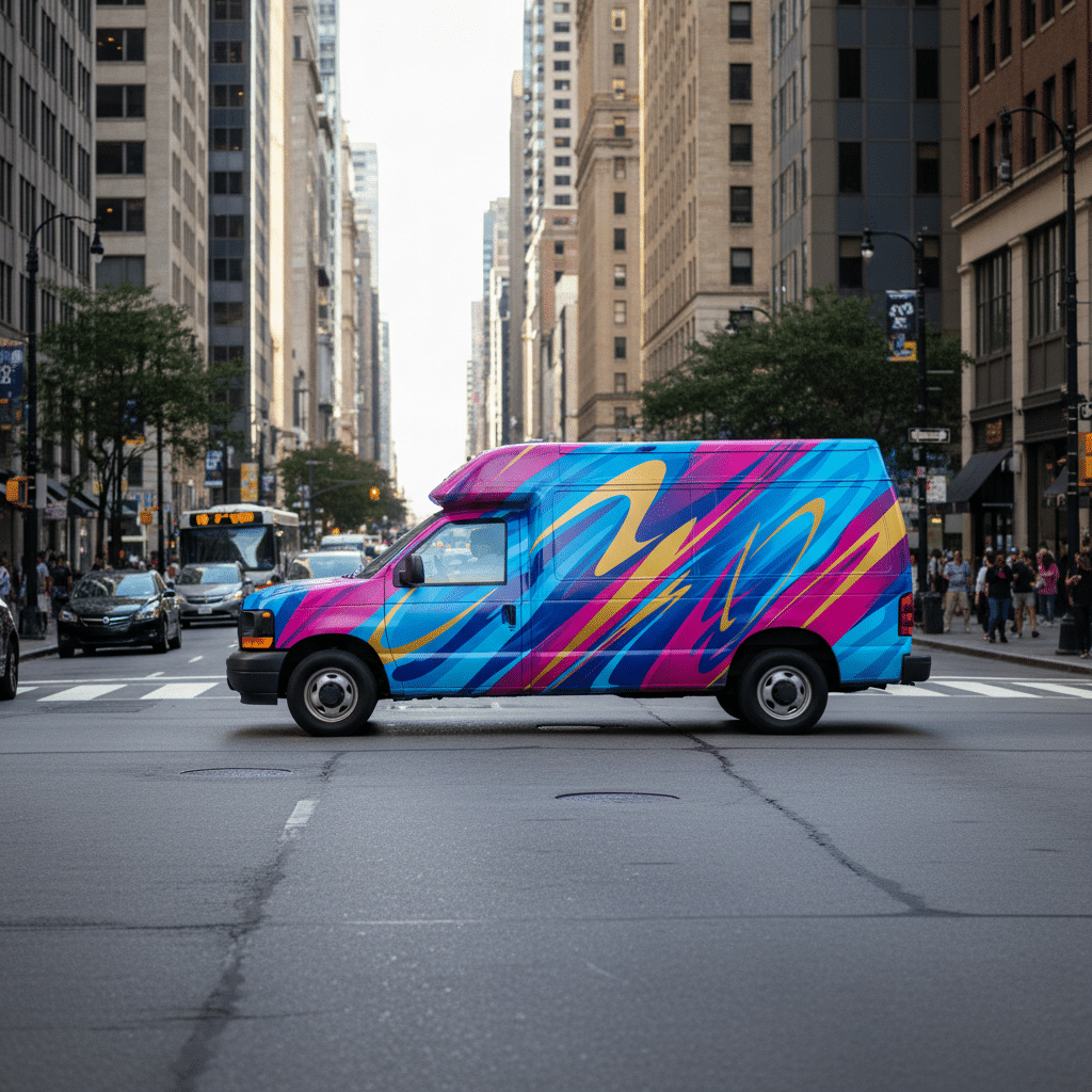 รถบริษัทวิ่งงานเปล่าๆ ขาดทุน! เปลี่ยนรถส่งของเป็น 'Mobile Billboard' โฆษณาฟรี 24 ชม. - vehicle-branding-car-wrap-marketing-roi