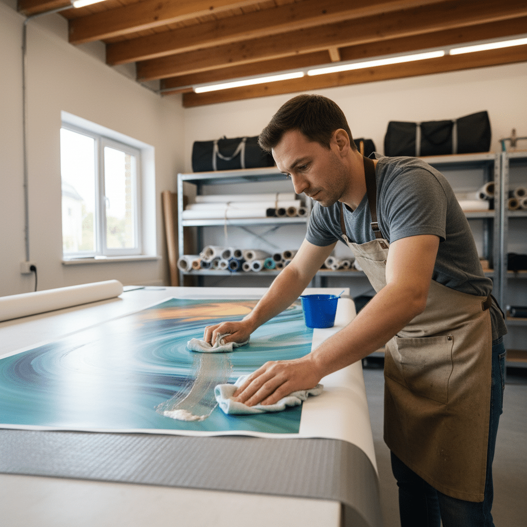 ป้ายไวนิลเก่าเก็บ? 5 วิธีดูแลให้สีสด เหมือนใหม่ - vinyl-banner-care-storage-tips