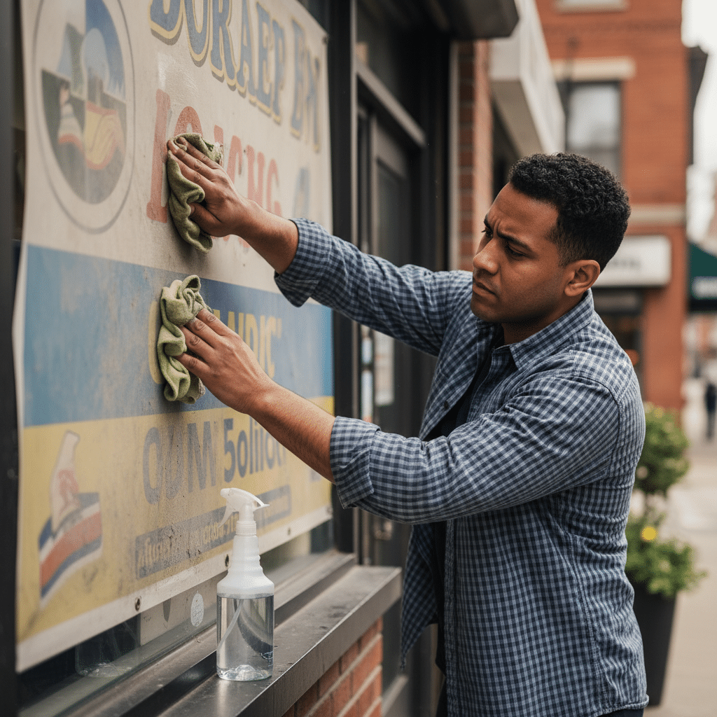 ป้ายไวนิลเก่าเร็วเพราะดูแลผิด? 5 วิธีทำความสะอาดให้สีสด อยู่ได้นาน 3 ปี - vinyl-banner-cleaning-maintenance-tips