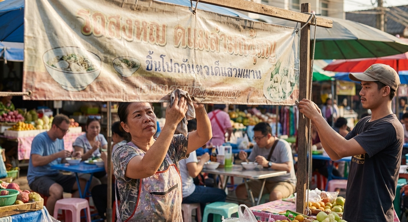 ป้ายซีด = ร้านโทรม! 5 ทริคดูแล 'ป้ายไวนิล' ให้สีสดสู้แดดเมืองไทยปี 2026 - vinyl-banner-maintenance-sun-protection-2026