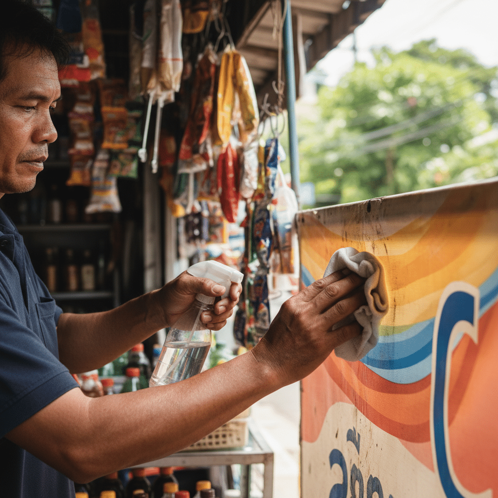 ยืดอายุ 'ป้ายไวนิล' ทนแดดทนฝน คู่มือดูแลฉบับ SME - vinyl-signage-care-sme-guide