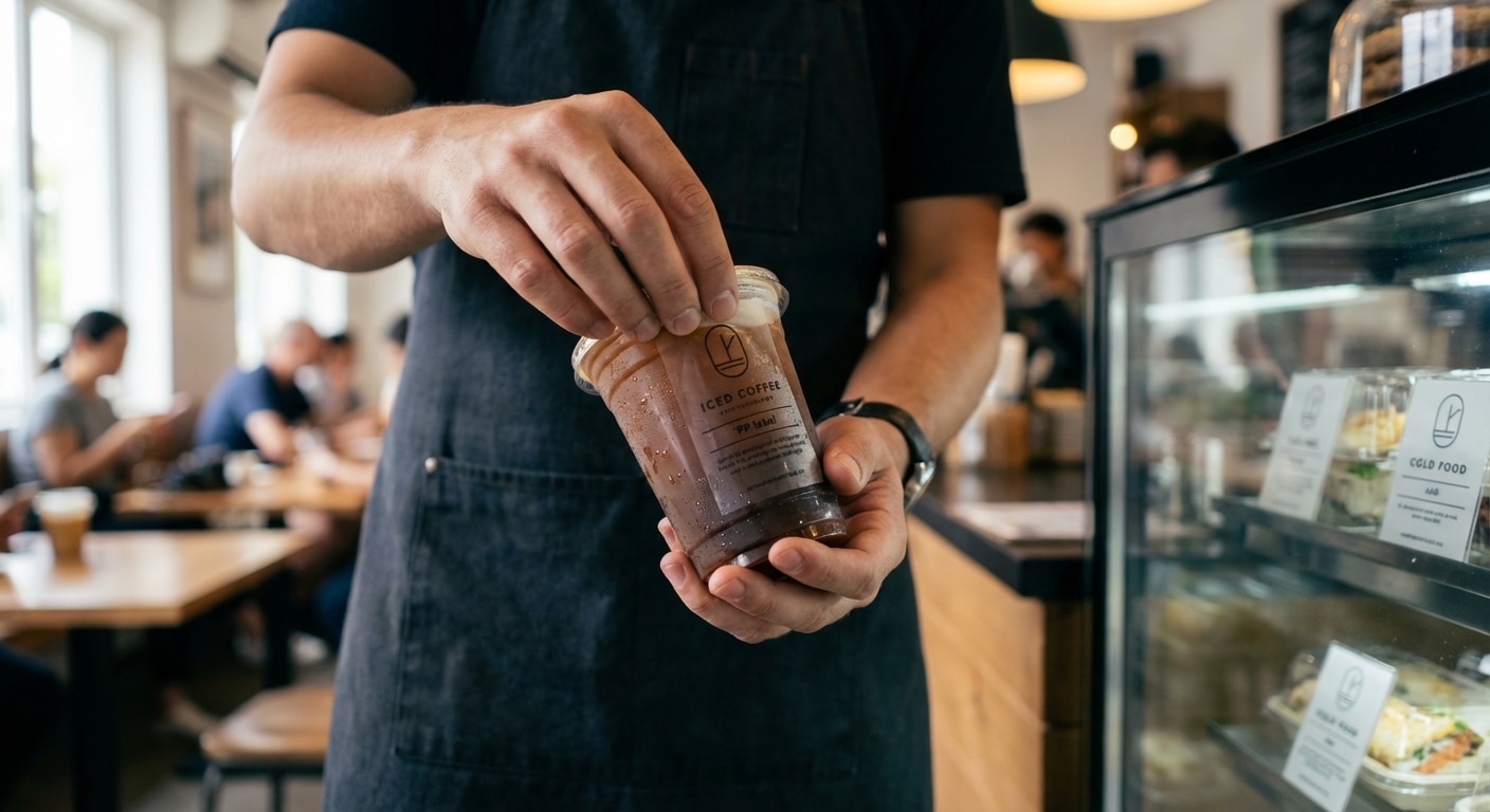 สติ๊กเกอร์เปื่อย-ลอก! จบปัญหาด้วย 'ฉลาก PP' กันน้ำ 100% ทางรอดร้านเครื่องดื่มปี 2026 - waterproof-pp-label-sticker-beverage-packaging-2026