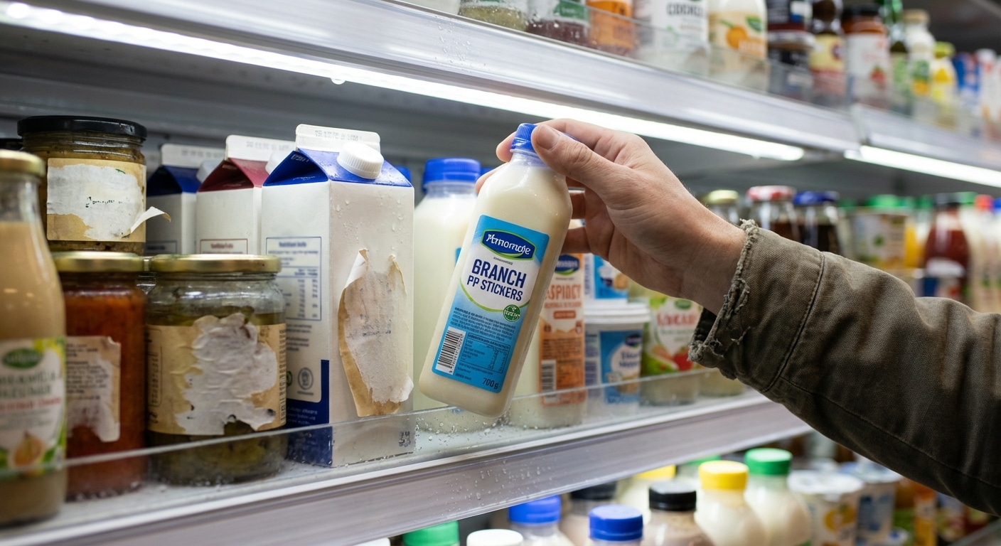 สติ๊กเกอร์หลุดในตู้แช่? จบปัญหาด้วย “สติ๊กเกอร์ PP” ทนน้ำ ทนเย็นฉ่ำ ไม่เปื่อยยุ่ย - waterproof-sticker-frozen-food-guide