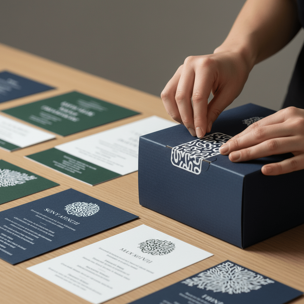 พิมพ์หมึกขาว: เทคนิคลับบนสติ๊กเกอร์ใส-กระดาษดำ - white-ink-printing-dark-paper