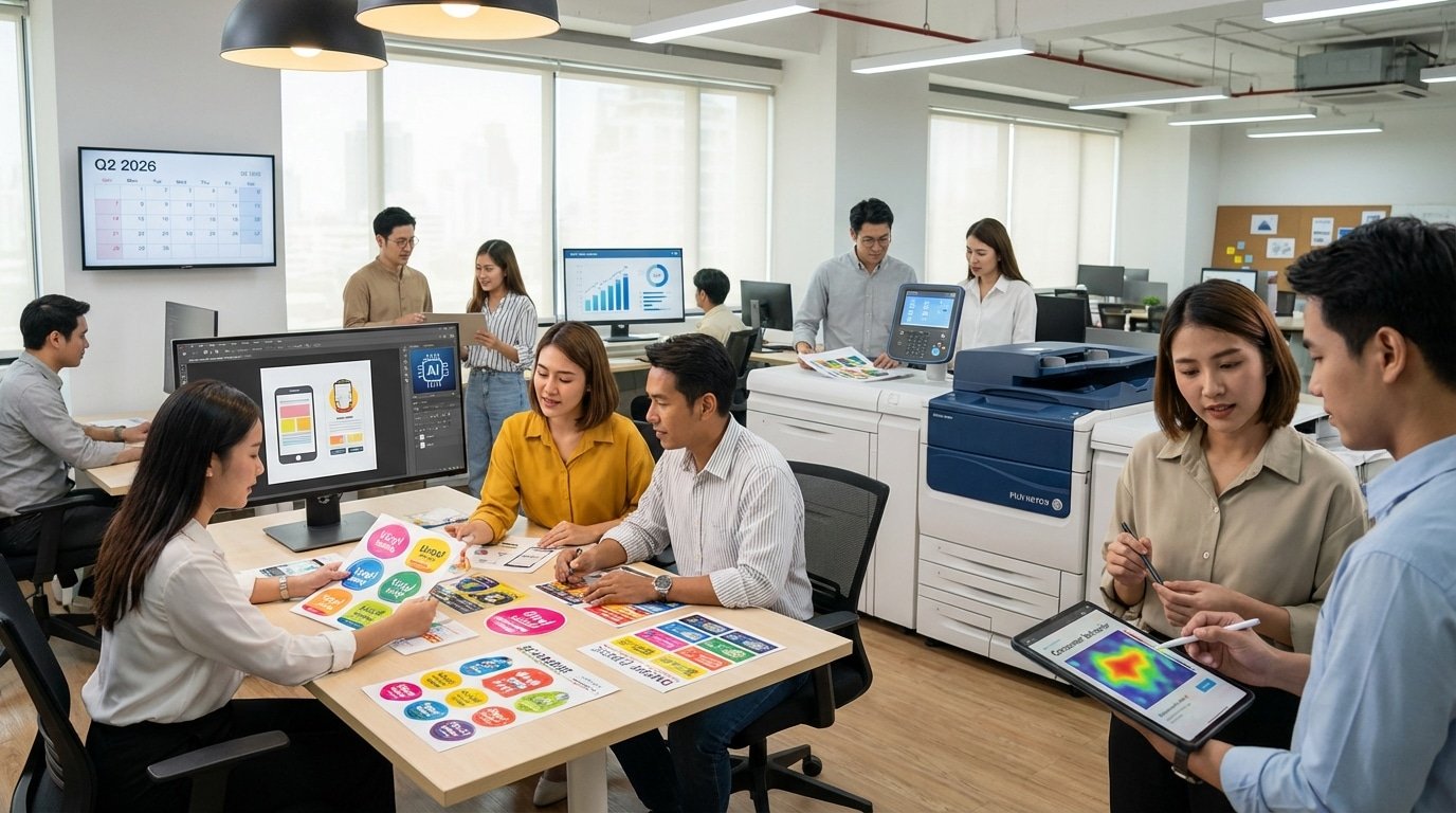 เทรนด์ AI 2026! ปฏิวัติงานออกแบบสื่อสิ่งพิมพ์ SME - 2026-ai-printing-design-trend