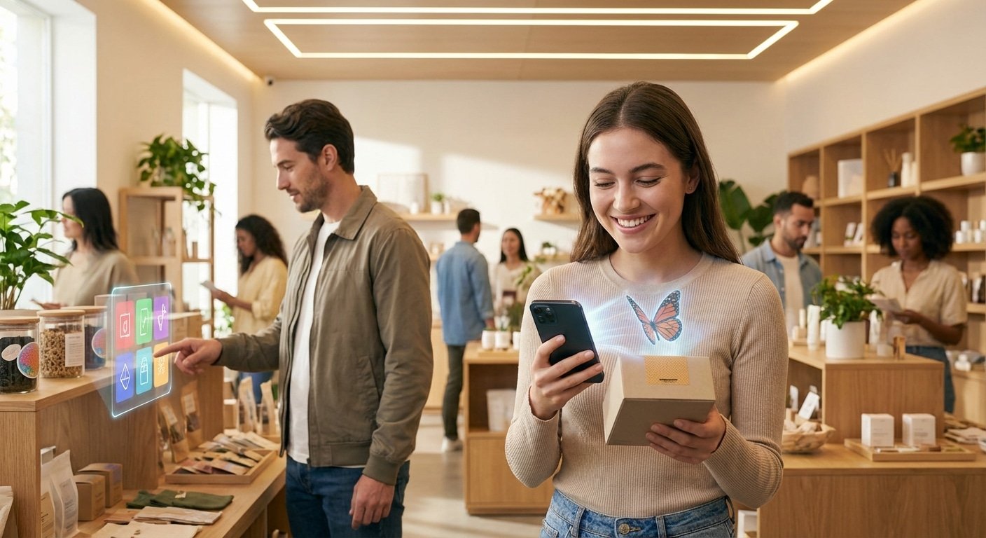 เทรนด์ฉลาก 2026: สติ๊กเกอร์ AR สุดล้ำ ดันยอดขาย SME โต - 2026-ar-sticker-label-trend