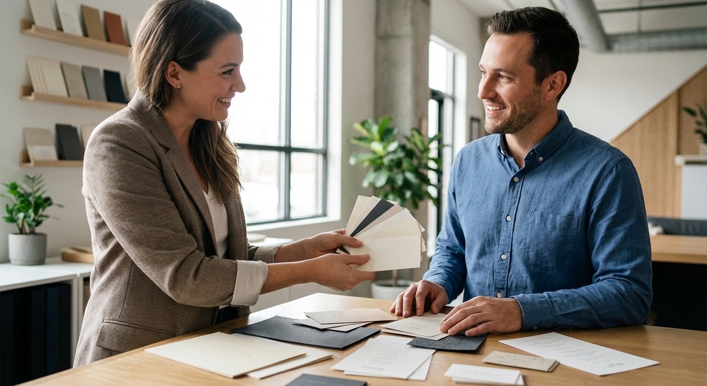 คัมภีร์พิมพ์นามบัตร 2026! ทริคเลือกกระดาษให้แบรนด์ดูแพง - 2026-business-card-paper-guide