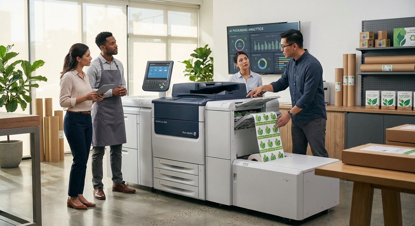 เทรนด์สิ่งพิมพ์ปลายปี 2026! นวัตกรรม AI ผสานฉลากรักษ์โลก - 2026-eco-ai-printing-trends