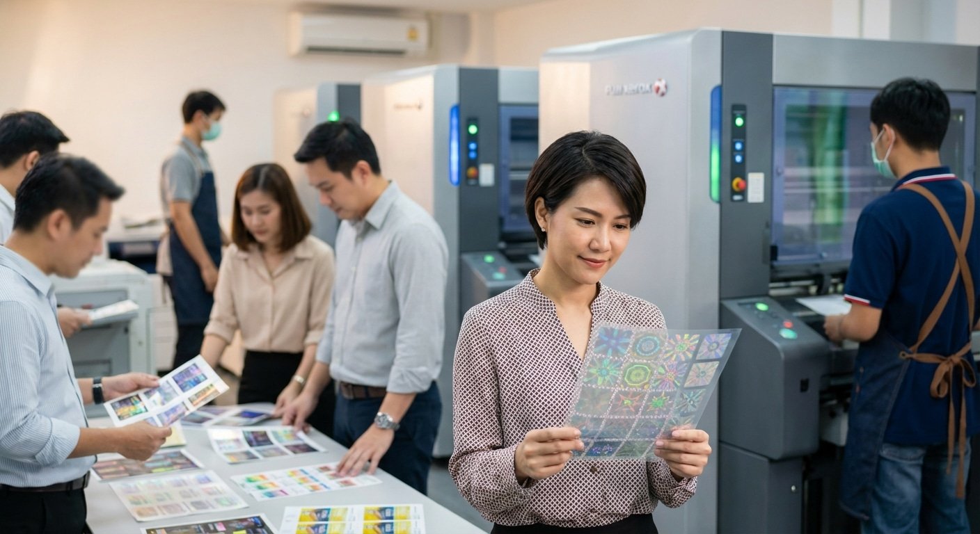 เทรนด์ฉลากสินค้า 2026: สติ๊กเกอร์โฮโลแกรมกันปลอมสุดฮิต - 2026-hologram-sticker-label-trend