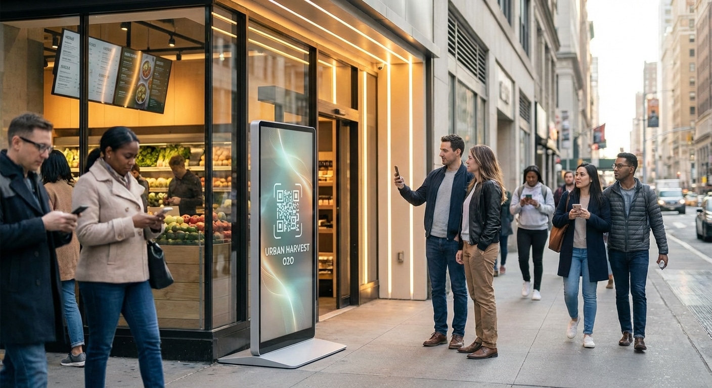 เพิ่มยอดขาย 2026: ผสานป้ายโฆษณากับออนไลน์ด้วย QR Code - 2026-o2o-print-marketing