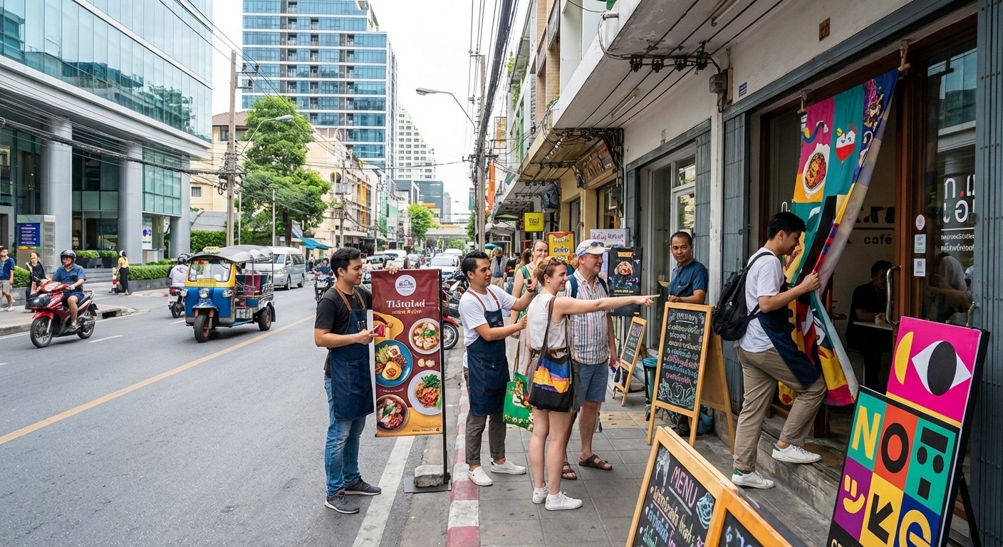 กลยุทธ์ดันยอดขาย SME 2026! ดึงลูกค้าเข้าร้านด้วยป้ายโฆษณา - 2026-offline-marketing-print-strategy