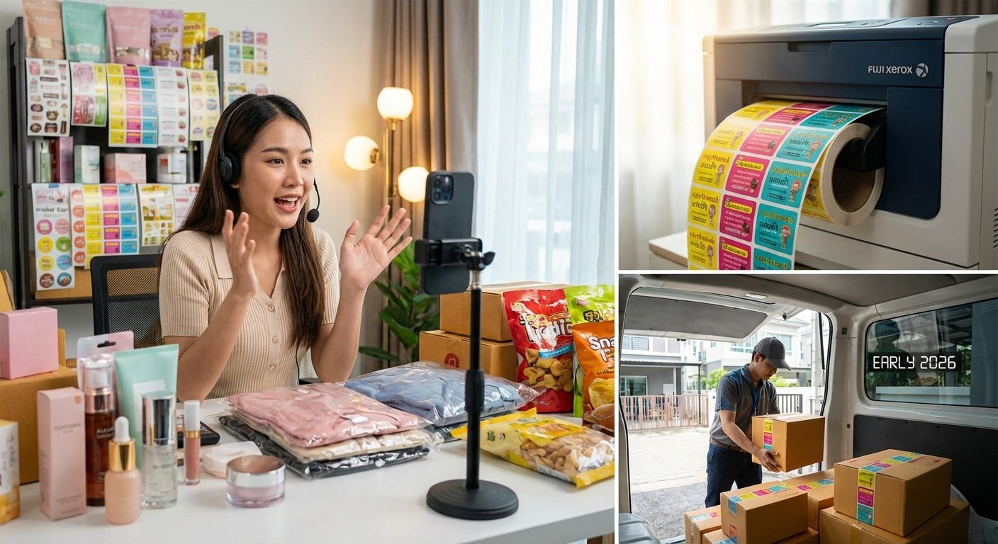 เทรนด์สร้างแบรนด์ 2026: ฉลากสินค้า On-Demand รับยุค TikTok - 2026-ondemand-label-tiktok-trend