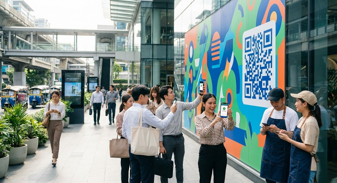 เทรนด์สิ่งพิมพ์ 2026! ป้ายโฆษณาออฟไลน์เชื่อมยอดขายออนไลน์ - 2026-phygital-signage-print-trend