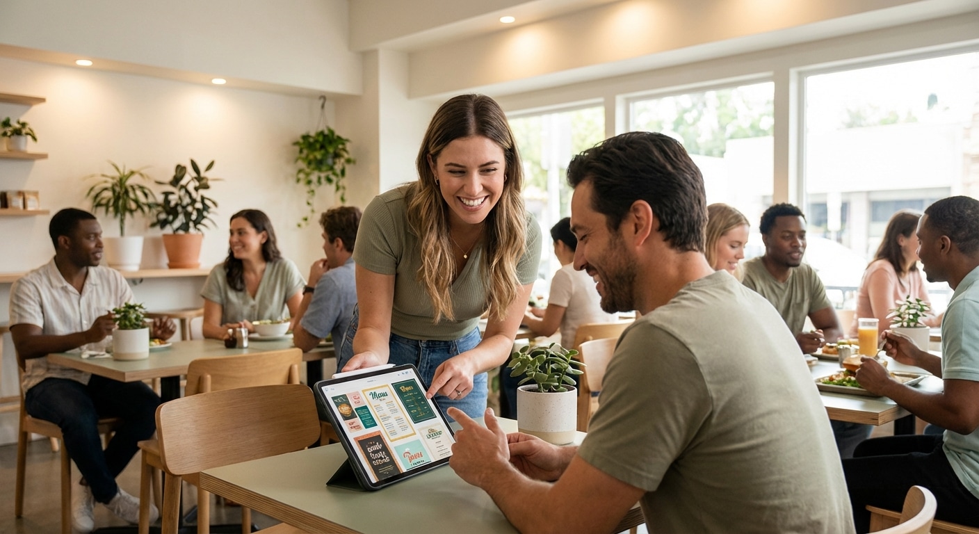 รีแบรนด์ร้านอาหาร 2026: ทริคออกแบบเมนูและป้ายให้ยอดพุ่ง - 2026-restaurant-menu-signage-design